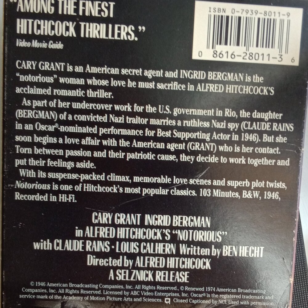 Notorious/VHS - Picture 5 of 5
